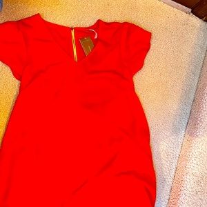 Red cami dress